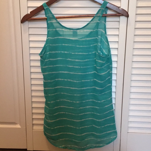 Old Navy blue and white stripe tank - Picture 5 of 6